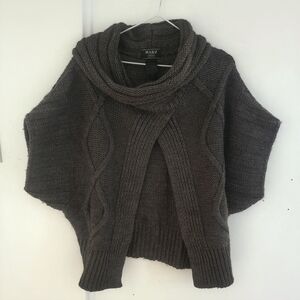 Charchoal alpaca-wool blend chunky oversized knit